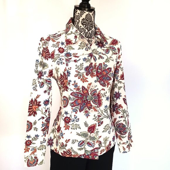 APPLESEED'S Tapestry Print LS Cotton Jacket PS NWOT - Picture 3 of 4